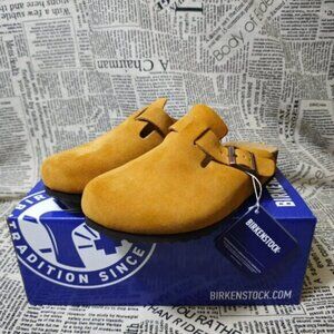 Birkenstock Boston Suede Leather Clogs Sandals